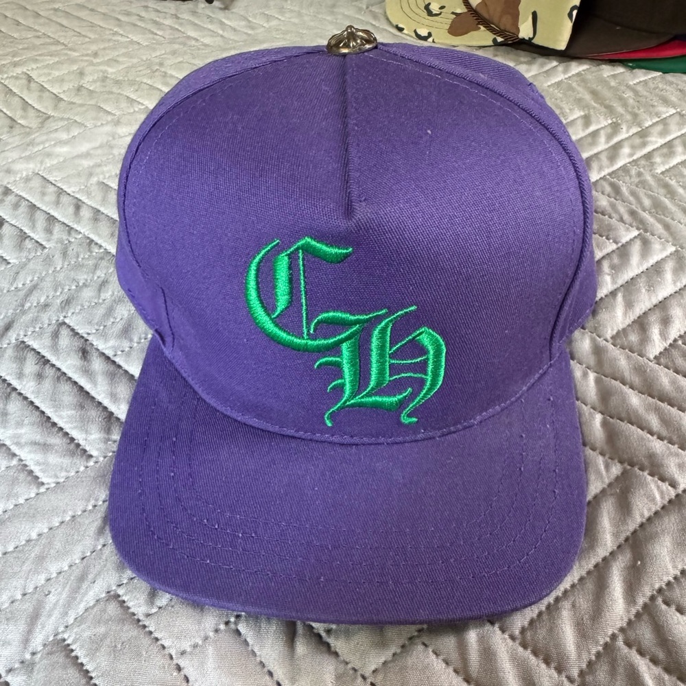 Chrome Hearts Purple Hat with Green Logo